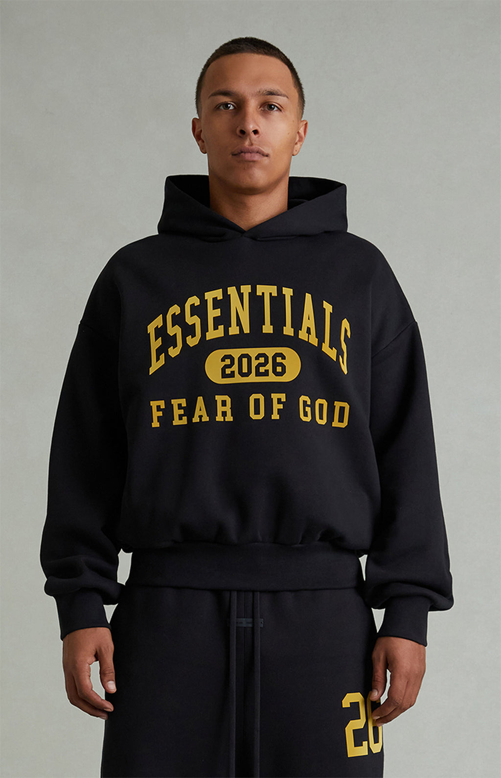 Fear of God ESSENTIALS Vintage Black Classic Fit Hoodie