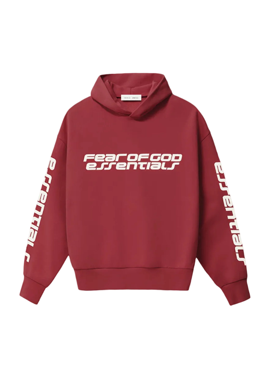 Fear of God ESSENTIALS Crimson Cropped Relaxed Hoodie