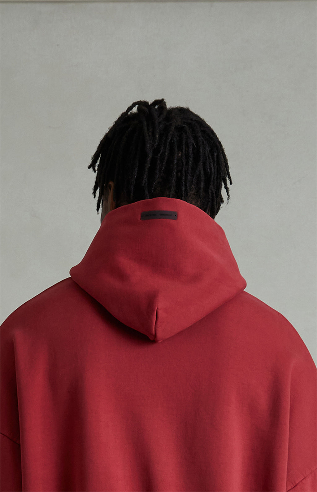 Fear of God ESSENTIALS Crimson Cropped Relaxed Hoodie