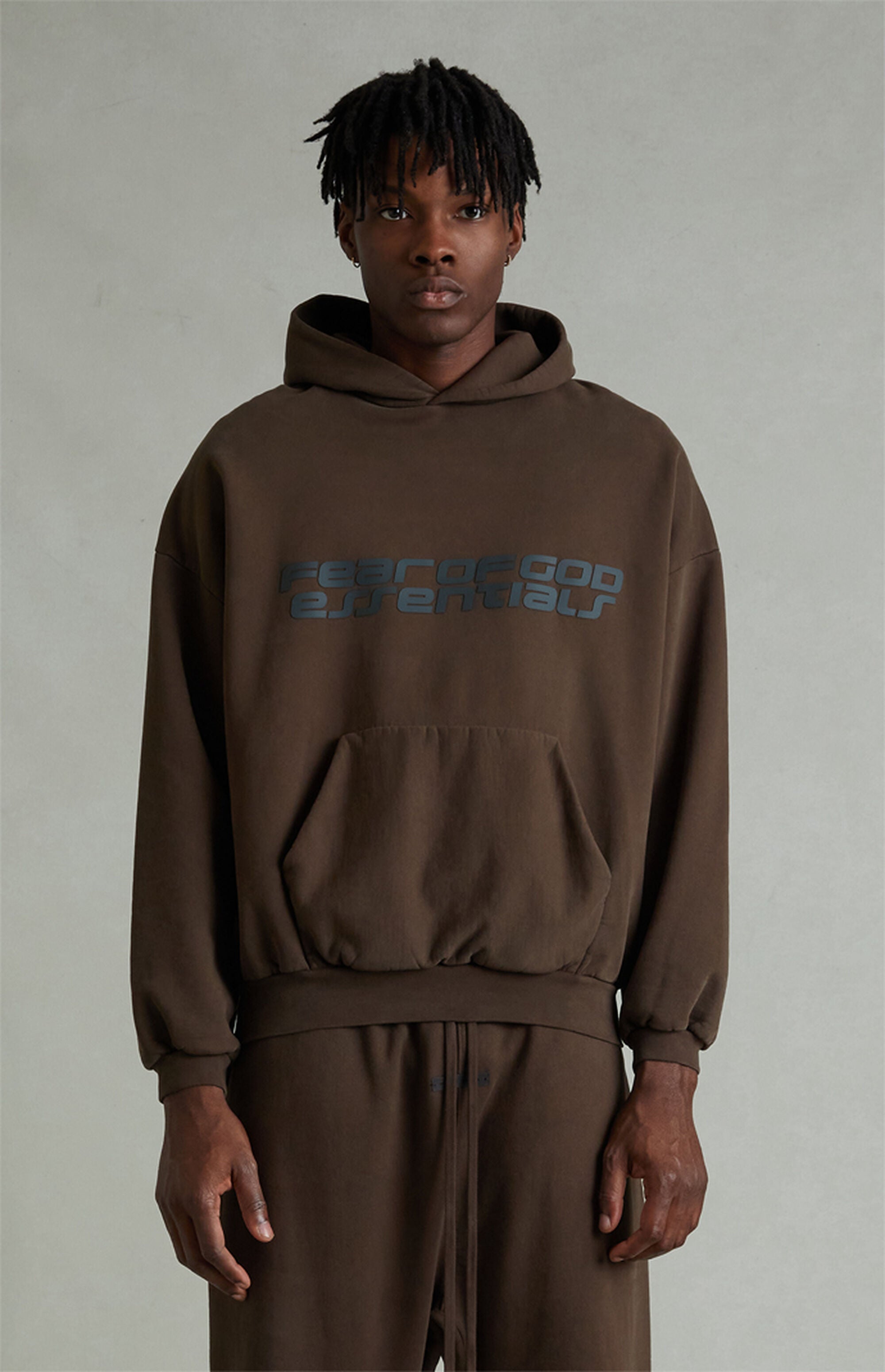 Fear of God ESSENTIALS Brown '90s Fleece Hoodie