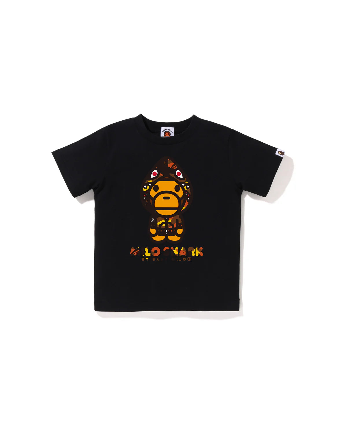 BAPE 1st Camo Milo Shark FZH Tee Black/Orange