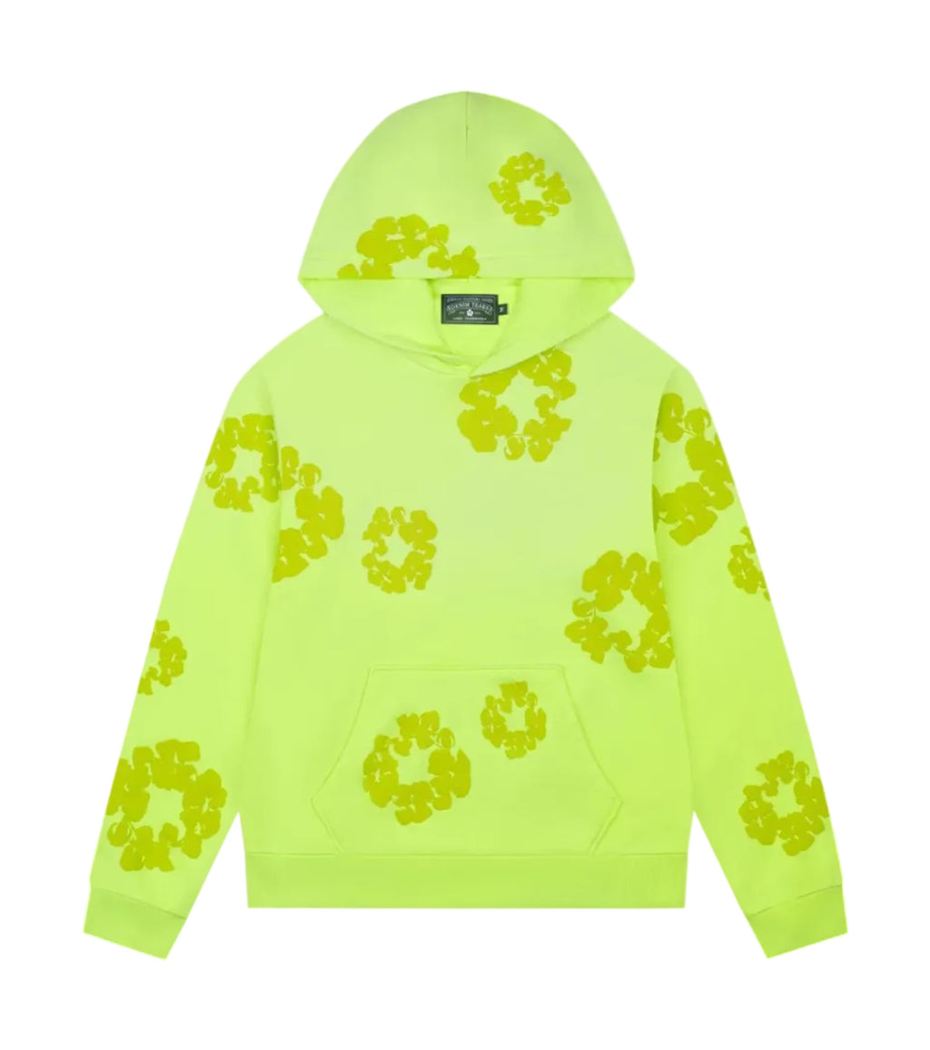 Denim Tears Mono Cotton Wreath Hoodie 'Neon Green'