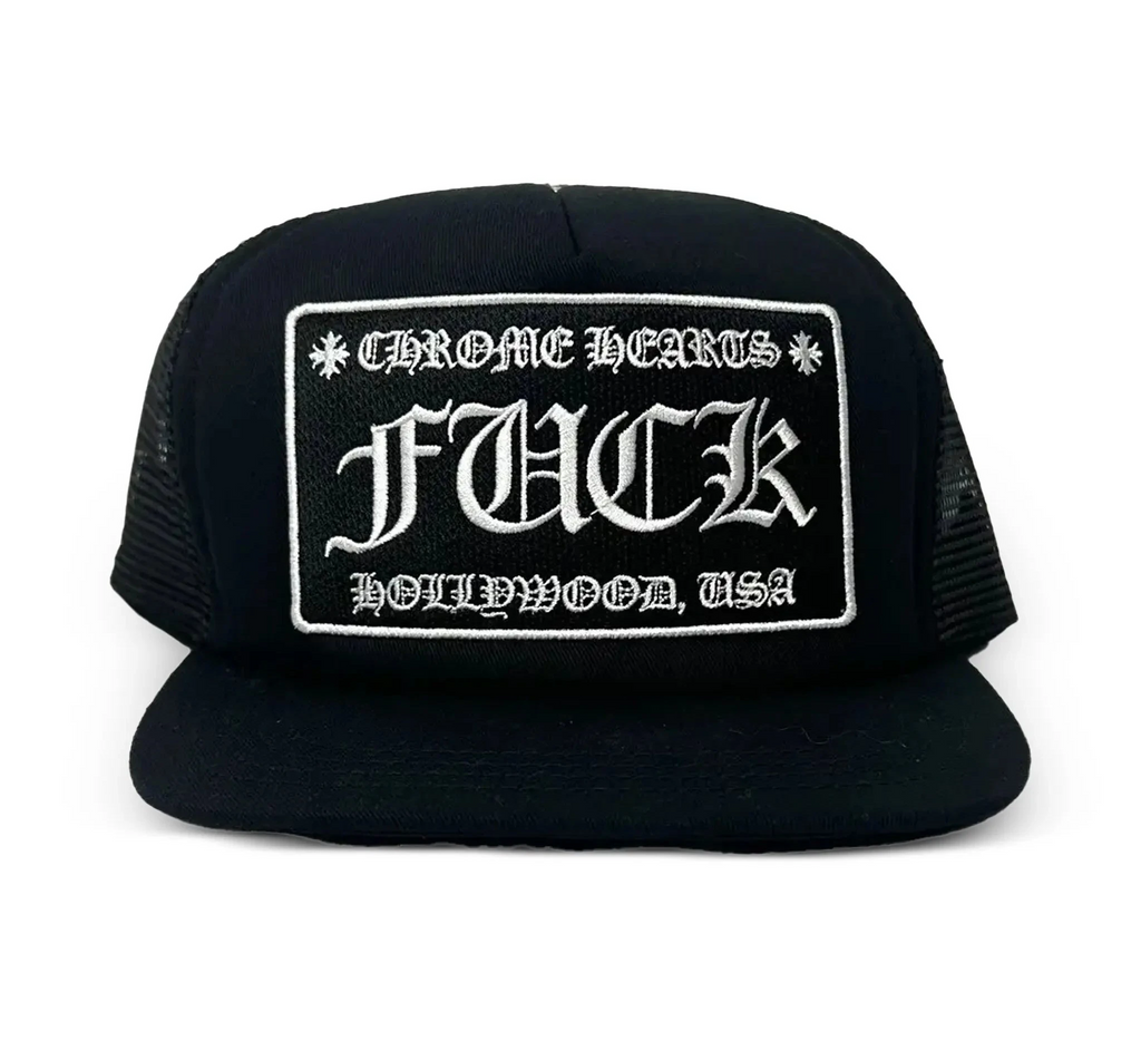 Chrome Hearts CH Hollywood Trucker Hat Black