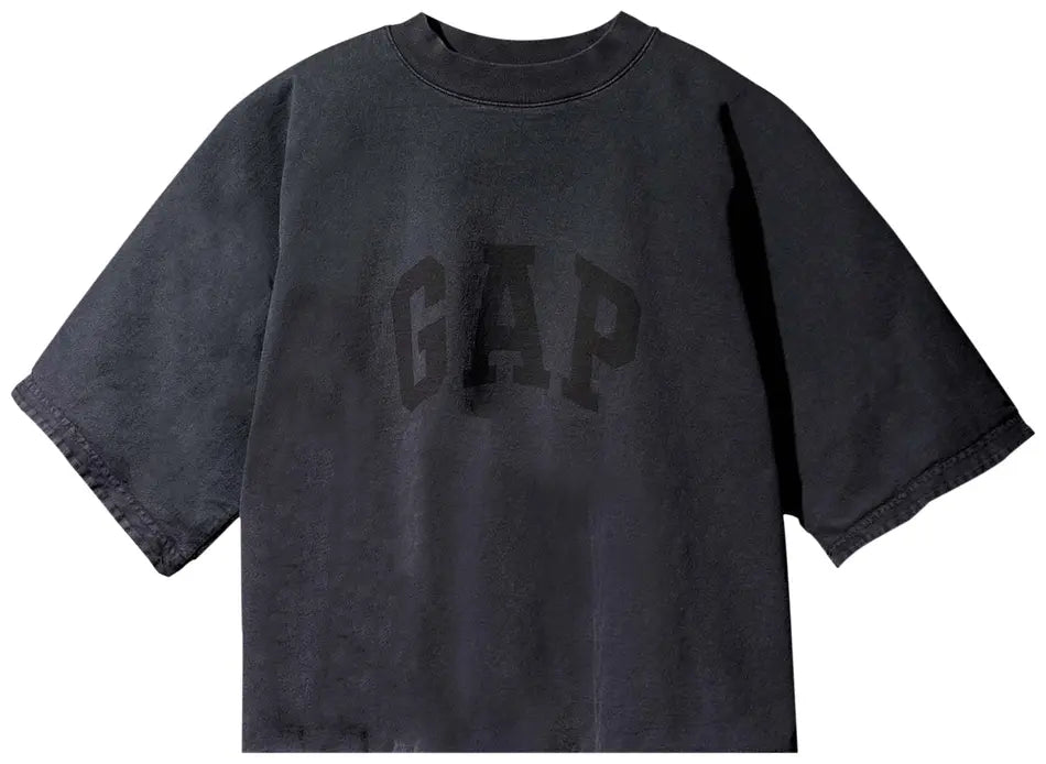 Yeezy Gap Engineered by Balenciaga Cropped Dove No Seam Tee 'Washed Black'