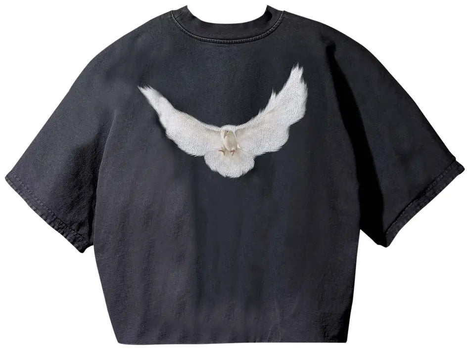 Yeezy Gap Engineered by Balenciaga Cropped Dove No Seam Tee 'Washed Black'