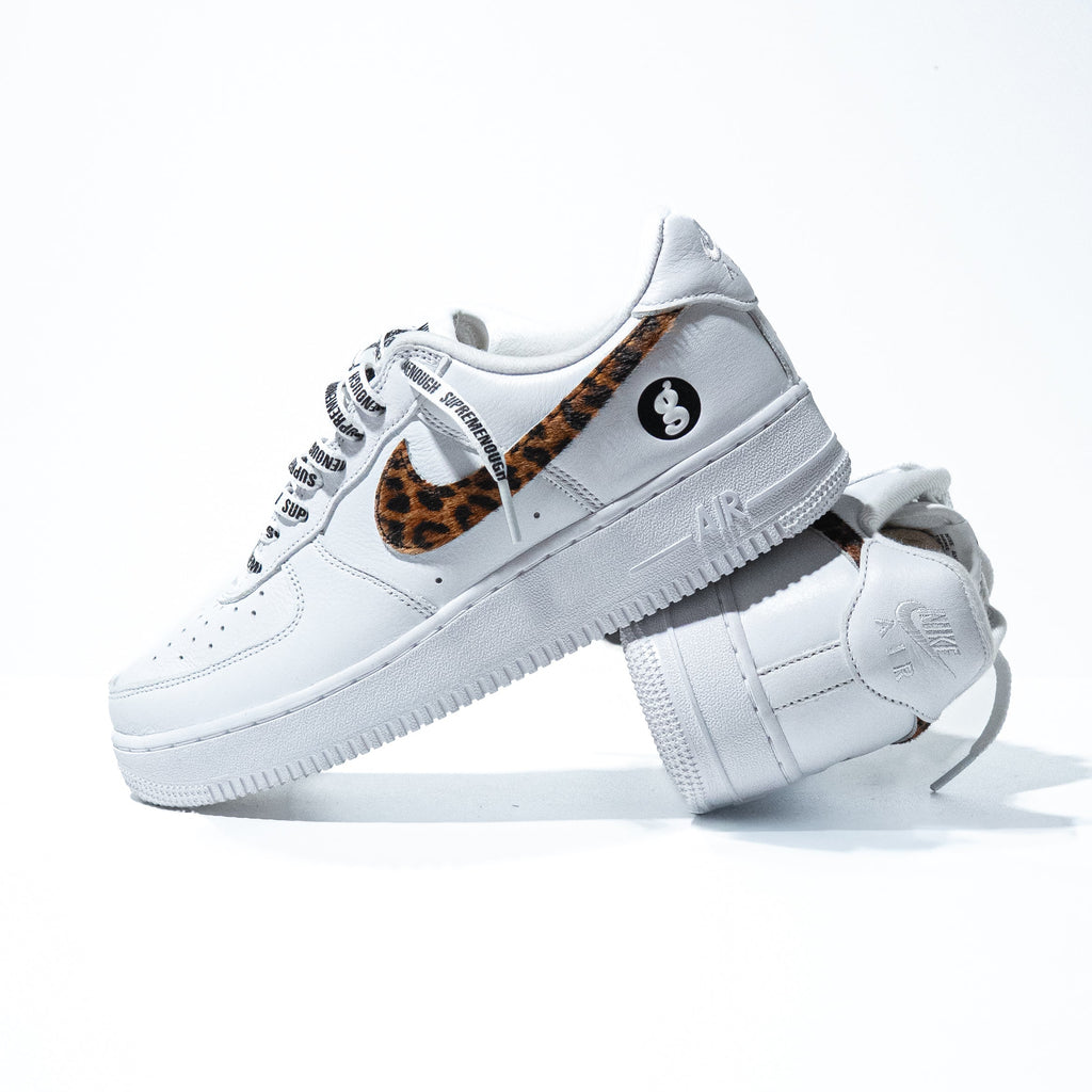 Supreme x GOODENOUGH x Nike Air Force 1 Low 'White Cheetah Print'