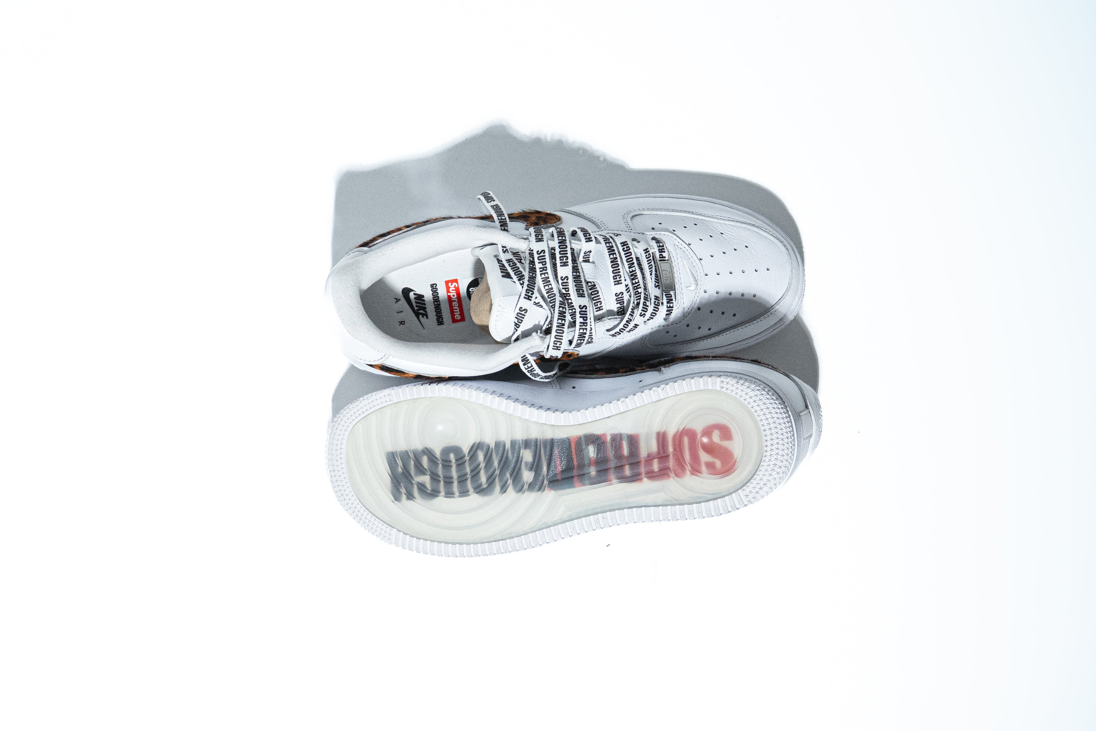 Supreme x GOODENOUGH x Nike Air Force 1 Low 'White Cheetah Print'