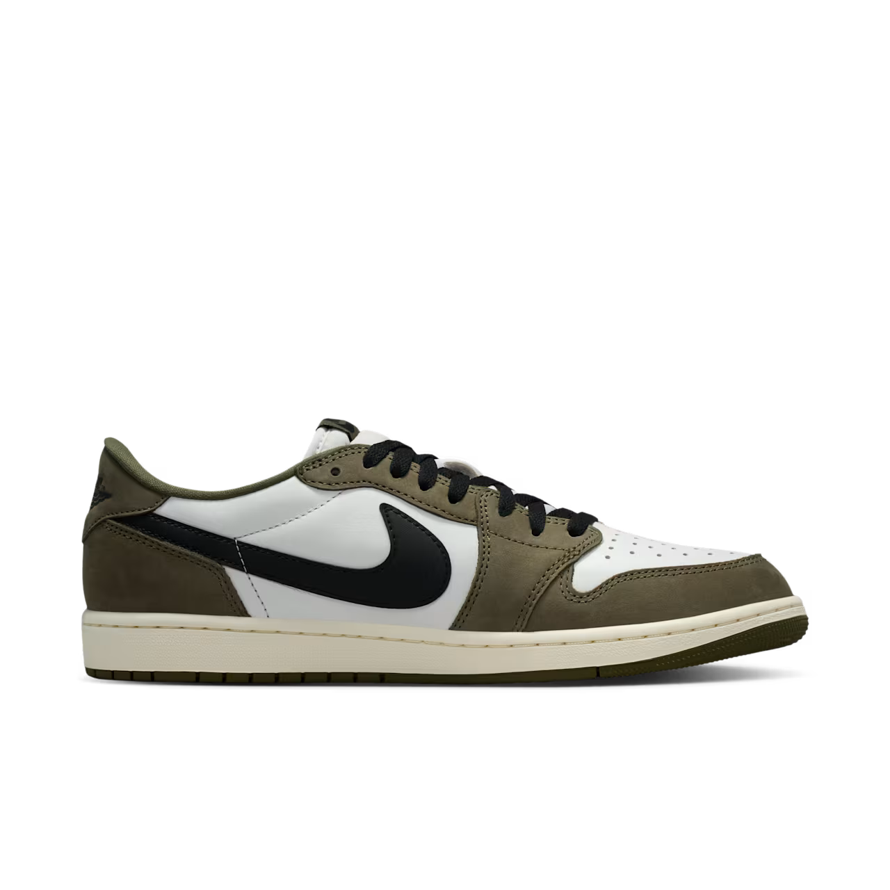 Air Jordan 1 Low OG Medium Olive and Summit White