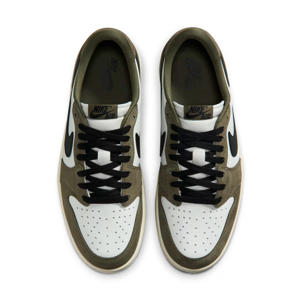 Air Jordan 1 Low OG Medium Olive and Summit White