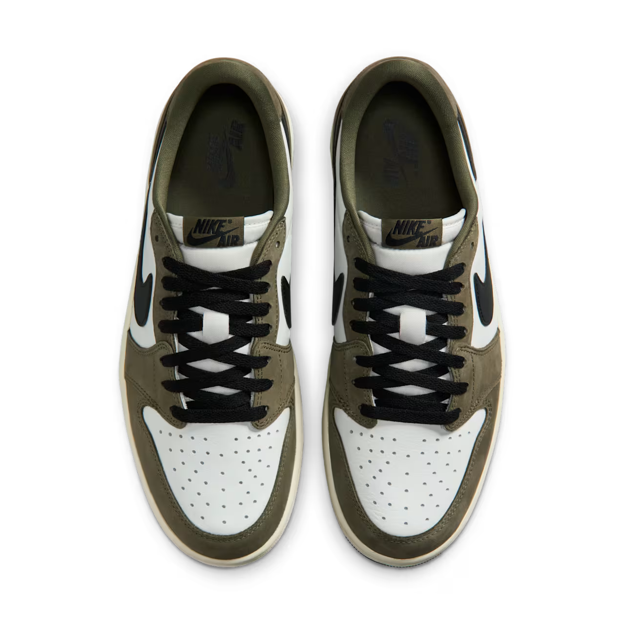 Air Jordan 1 Low OG Medium Olive and Summit White