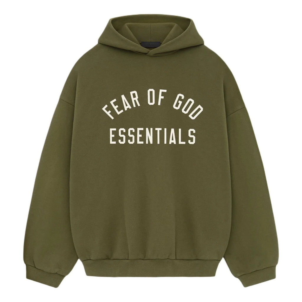 Fear of God ESSENTIALS Fleece Hoodie Military