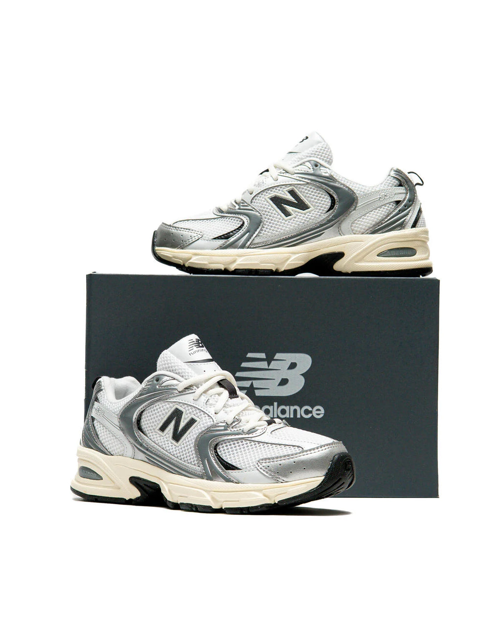 New Balance 530 Silver Metallic Black Cement