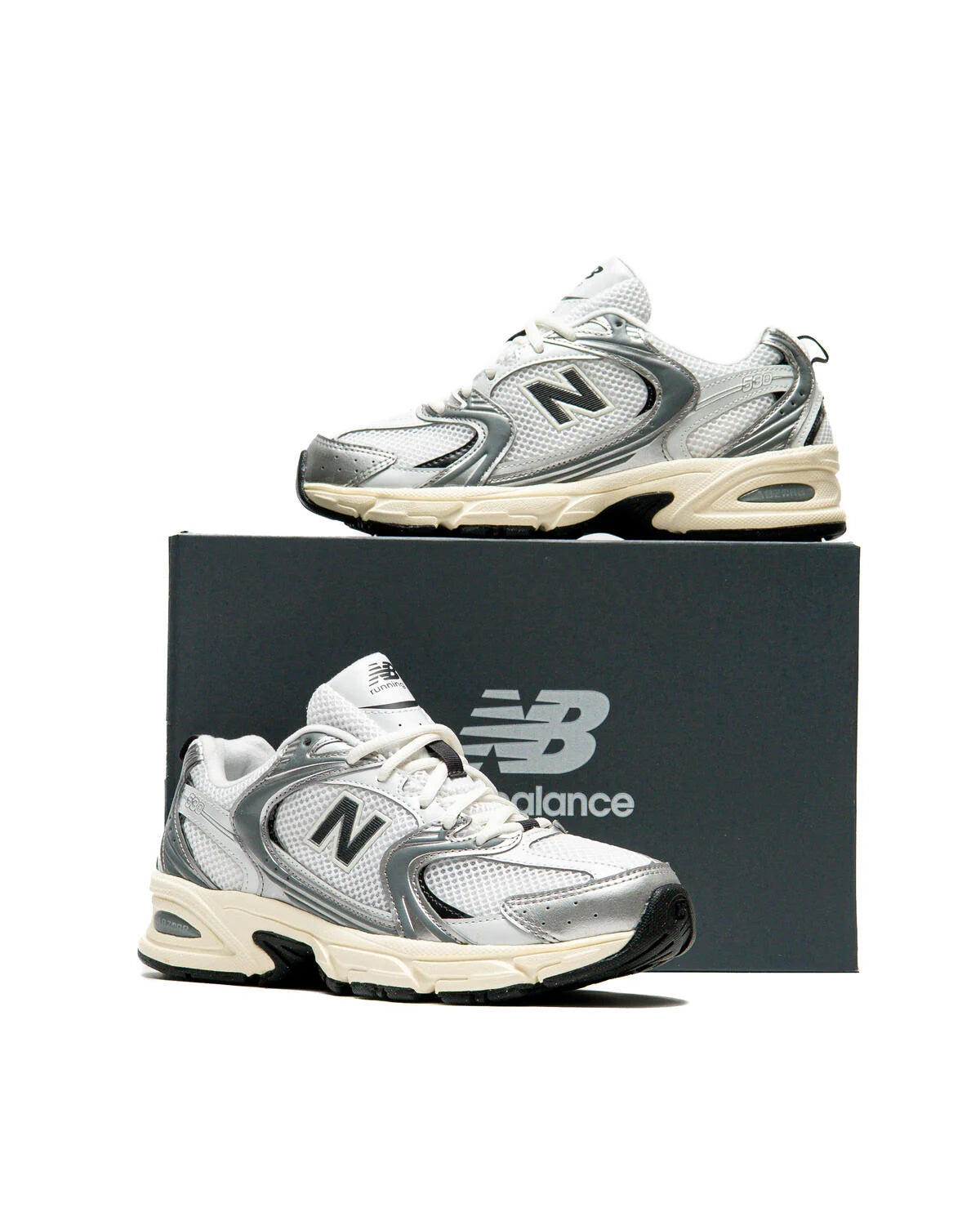 New Balance 530 Silver Metallic Black Cement